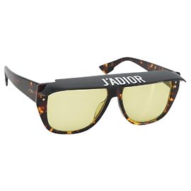 Occhiali da sole Christian Dior Plastica Tortoise Brown Gold Auth BA15026V