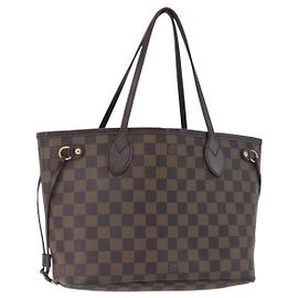 Borsa Tote LOUIS VUITTON Damier Ebene Neverfull PM N51109 LV Auth 195969