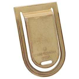 LOUIS VUITTON Pansavie Porto Address Money Clip metal Gold M64690 LV Auth 197155 - Louis Vuitton