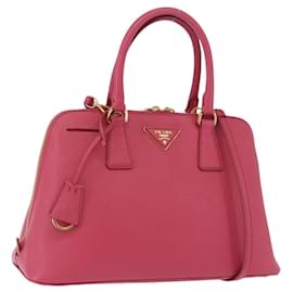Borsa a mano PRADA Galleria Saffiano 2way Pink Gold Auth 198736V