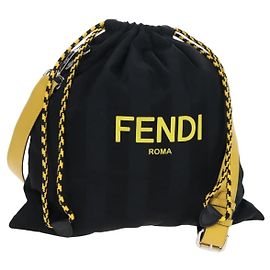 Borsa a Tracolla FENDI Pecan Canvas Pak Peking Nylon Argento Nero Auth 196280M