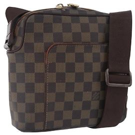 LOUIS VUITTON Damier Ebene Olaf PM Shoulder Bag N41442 LV Auth bs36700