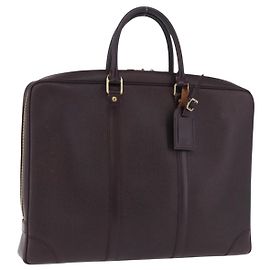 LOUIS VUITTON Taiga Porte Documents Voyage Bag Acajou M30635 LV Auth bs36765