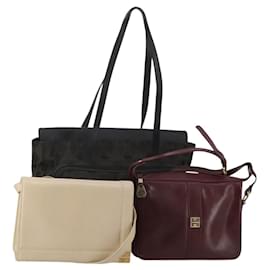 Borsa a tracolla GIVENCHY in pelle Set di 3 Beige Nero Rosso Auth bs36160 - Givenchy
