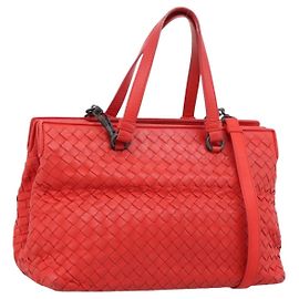 Borsa a mano BOTTEGA VENETA INTRECCIATO 2way Rossa Auth 198653A