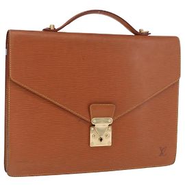 LOUIS VUITTON Epi Porte Documents Bandouliere Zipangu Gold M54468 LV Auth 198503