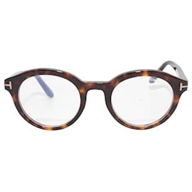 Tortoiseshell Tom Ford Round Eyeglasses