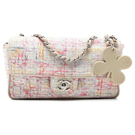 Borsa a tracolla Chanel Small Printed Canvas Watercolor Clover Flap Rosa