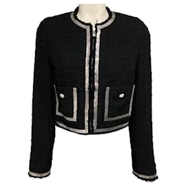 Giacca cardigan in tweed Black Heritage Versace