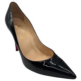 Décolleté classiche a punta in pelle verniciata nera Christian Louboutin
