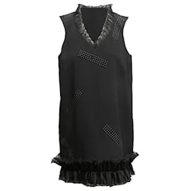 Robe sans manches à volants noire Christopher Kane Taille US 10