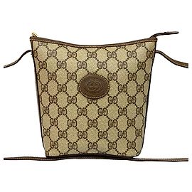 Borsa a tracolla Gucci GG Supreme marrone