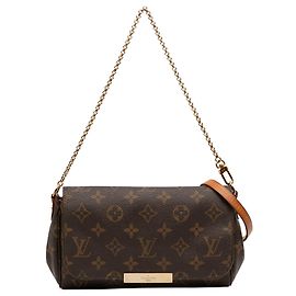 Borsa Satchel Louis Vuitton Monogram Favorite PM Marrone