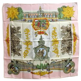 Hermès Sanssoucy Seidentuch Rosa 90 Scarves
