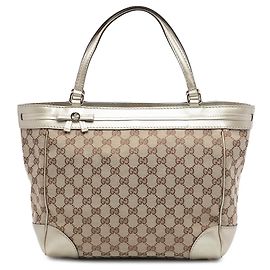 Borsa Tote Gucci Mayfair in tela GG beige