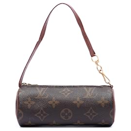 Borsa a mano Louis Vuitton Monogram Papillon Pochette Marrone