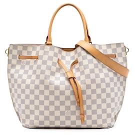 Louis Vuitton Damier Azur Girolata Bucket Bag Weiß