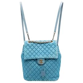 Chanel Large Denim Urban Spirit Rucksack Blau