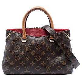 Borsa Satchel Louis Vuitton Monogram Pallas BB Marrone