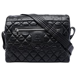 Chanel Large Quilted Caviar Coco Cocoon Messenger Bag Schwarz