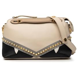Borsa Beige Fendi Medium Studded Leather Monster Eyes By The Way