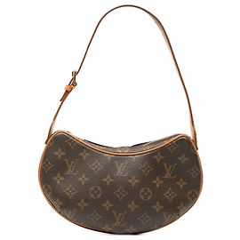 Louis Vuitton Monogram Croissant PM Hobo Bag Braun