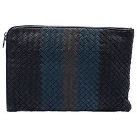 Clutch Bottega Veneta Tricolor Nappa Intrecciato Nera