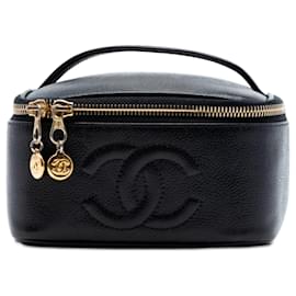 Beauty Case Chanel CC Caviar nero