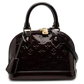 Borsa Satchel Louis Vuitton Monogram Vernis Alma BB Viola