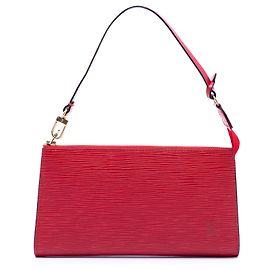 Borsa a tracolla Louis Vuitton Epi Pochette Accessoires rossa