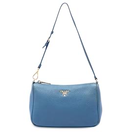 Borsa a tracolla Pochette Prada Vitello Daino Blu