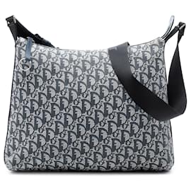 Borsa a tracolla in tela Trotter Diorissimo blu