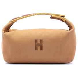 Custodia Hermès Small Toile Bride A Brac Marrone