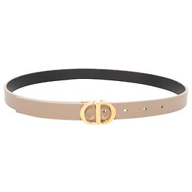 Christian Dior Reversibler Logo-Gürtel Tan & Black Größe US S