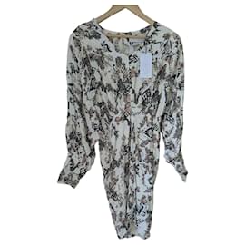 Vestido corto drapeado IRO Paris modelo SATINKA - Nuevo con etiquetas - T.38 (M)
