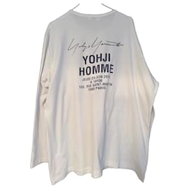 Yohji Yamamoto Yohji Homme weißes bedrucktes T-Shirt
