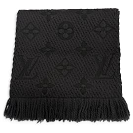 Estola Louis Vuitton de lana y seda gris oscuro
