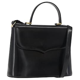 SAINT LAURENT Hand Bag Leather 2way Black Gold - Saint Laurent