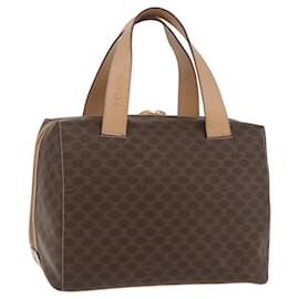 Céline CELINE Macadam Canvas Boston Bag PVC Leather Brown Gold