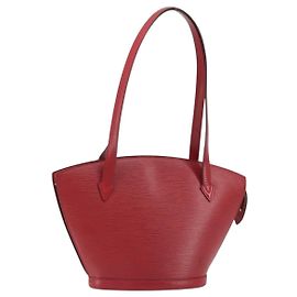 LOUIS VUITTON Epi Saint Jacques Poignees Long Hand Bag Red M52337