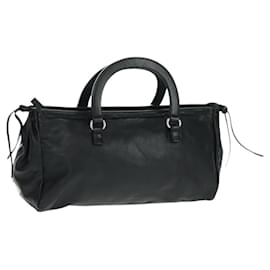 PRADA Hand Bag Leather Black Silver - Prada