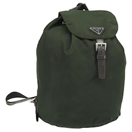 PRADA Rucksack Nylon Khaki Silver - Prada