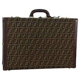FENDI Zucca Canvas Trunk Black Brown