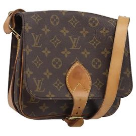 LOUIS VUITTON Monogram Cartouchiere MM Shoulder Bag M51253 LV