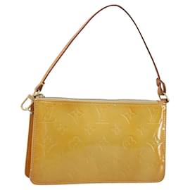 LOUIS VUITTON Monogram Vernis Lexington Pouch Beige M91010 LV