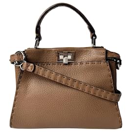 Borsa a tracolla Mini Fendi Peekaboo Selleria