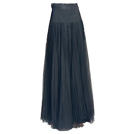 Christian Dior Falda maxi de tul plisado Dior Sz.38 de segunda mano