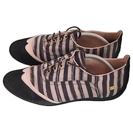 Sonia Rykiel Sneakers in tela e camoscio a righe