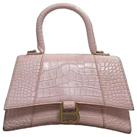 Balenciaga Hourglass Handtasche aus rosa Leder