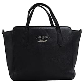 Borsa Gucci Swing in pelle grana nera